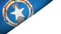 Northern Mariana Islands flag left side with blank copy space