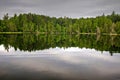 Northern Michigan Wilderness Lake Forest Reflection Royalty Free Stock Photo