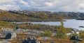 Northern Norway, view on the Norwegian side of the border at Riksgrensen, between Narvik and Abisko