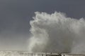 Northern portuguese coast under heavy storm Royalty Free Stock Photo