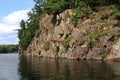 Northern rock wall shoreline