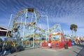 Northern`s California only spinning coaster, Santa Cruz, California Royalty Free Stock Photo