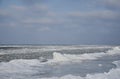 Sea shore covered with ice and snow Royalty Free Stock Photo