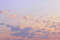 Purple clouds on evening sky at sunset time Royalty Free Stock Photo