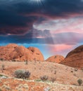 Northern Territory, Australia. Shapes of outback mountains and a