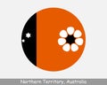Northern Territory Australia Round Circle Flag. NT Australian Territory Circular Button Banner Icon. EPS Vector Royalty Free Stock Photo