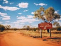 Ai Generated illustration Wildlife Concept of Northern Territory sign