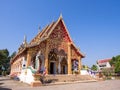 Northern Thai art temple under blue sky