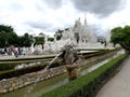 Northern Thai Buddhist Religion Architecture Thailand Chiang Mai White Temple Chalermchai Kositpipat Wat Rong Khun Structure Royalty Free Stock Photo