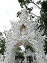 Northern Thai Buddhist Religion Architecture Thailand Chiang Mai White Temple Chalermchai Kositpipat Wat Rong Khun Structure Royalty Free Stock Photo