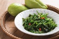 Northern Thai food, Stir fried chayote shoot leaf