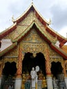 Northern Thai Thailand Chiang Chiang Mai Golden Temple Wat Suan Dok Religious Architecture Buddhist Buddha Statue Royalty Free Stock Photo