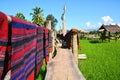 Northern thai traditional textiles hanging