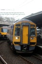Northern trans dmus in Carnforth railway station Royalty Free Stock Photo