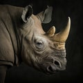 Northern white rhino portrait