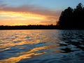 Northern Wisconsin Lake Sunset Royalty Free Stock Photo