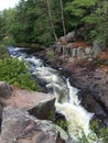 Northern Wisconsin Waterfall in Summer Royalty Free Stock Photo