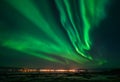 Northern lights Alta fjord Royalty Free Stock Photo