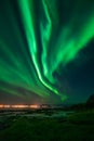 Northern lights Alta fjord Royalty Free Stock Photo