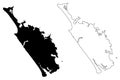 Northland Region Regions of New Zealand, North Island map vector illustration, scribble sketch Northland map