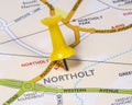 Northolt on a UK Map Royalty Free Stock Photo