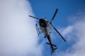 Northridge, CA / United States - May 27, 2019: LAPD Air Unit and Patrol Units respond to brandishing/ADW call in suburban