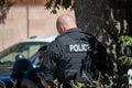 Northridge, California, United States - June 29, 2022: A multi-agency task force including LAPD Narcotics detectives stages on a