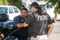 Northridge, California, United States -  June 29, 2022: A multi-agency task force including LAPD Narcotics detectives stages on a Royalty Free Stock Photo