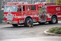 Northridge, California / USA - LAFD firefighters and paramedics respond to a medical call at Northridge train