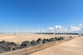 Northsea beach with cabins