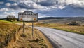 Northumberland Sign on England`s Border Royalty Free Stock Photo