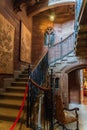 Stairway in Bamburgh Castle, Bamburgh, Northumberland