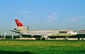 Northwest Airlines McDonnell Douglas DC-10-30ER N238NW taxiing at after a flight from Toyko.