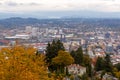 NW and NE Portland Cityscape during Fall Season Royalty Free Stock Photo