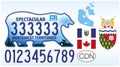 Northwest territories car license plate, Canada Royalty Free Stock Photo