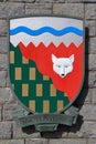 Northwest Territories Coat of Arms, Confederation Square, Victoria, Vancouver Island, British Columbia, Canada Royalty Free Stock Photo