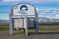 Northwest Territories Sign near Inuvik Canada