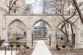 Northwestern University`s Chicago campus walkway. Royalty Free Stock Photo