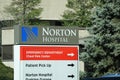 Norton Hospital Emergency Department sign in downtown Louisville, Kentucky