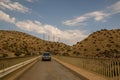 Single lane bridge over the Orange River in South Africa