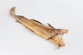 Cod stockfish isolated on white background