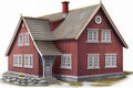 norvegian house isolated on white