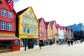 Norway Bergen, Bryggen Historical Buildings, Travel Destinations Scenics, North Europe Royalty Free Stock Photo