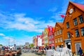 Norway Bergen, Bryggen Medieval Buildings, Travel North Europe Royalty Free Stock Photo