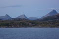 Norway coast landscape by night view 4 Royalty Free Stock Photo