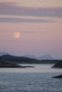 Norway coast landscape by night view Royalty Free Stock Photo