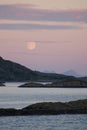 Norway coast landscape by night view Royalty Free Stock Photo