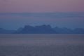 Norway coast landscape by night view Royalty Free Stock Photo