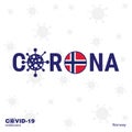 Norway Coronavirus Typography. COVID-19 country banner