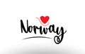 Norway country text typography logo icon design